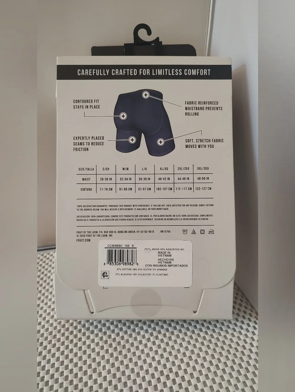 Men's Size Small (28-30) 3pcs pack Boxer Briefs Fruit of the Loom